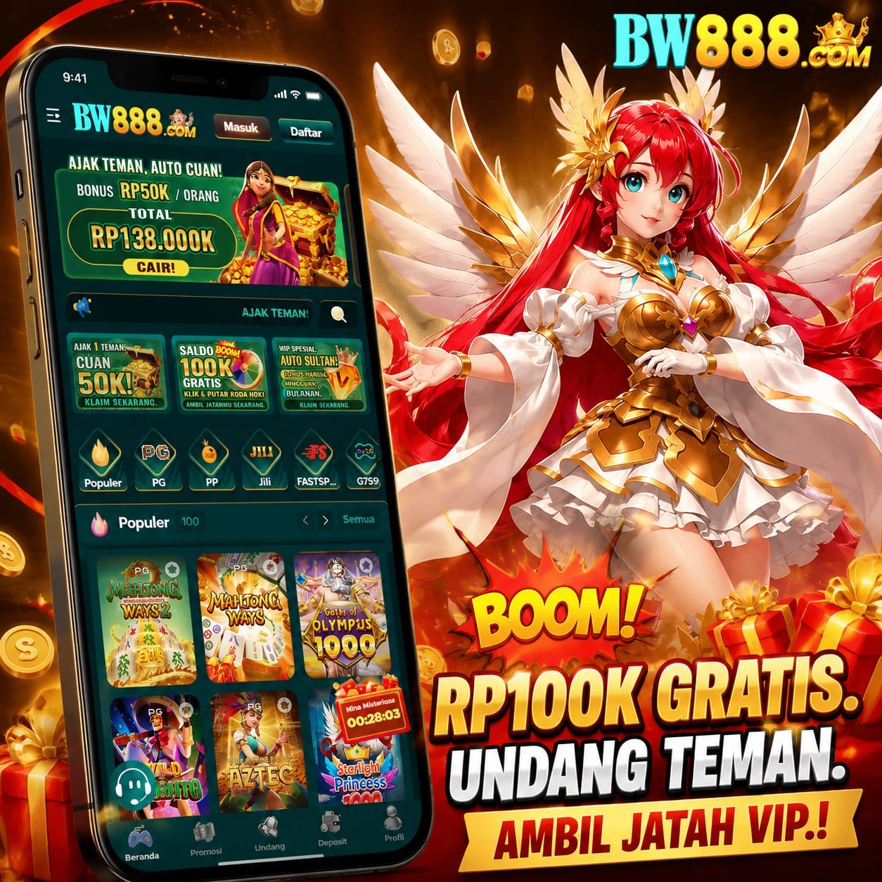 BW888 - Dowdload & Install Aplikasi Slot Asli Minimal Bet 400 Perak