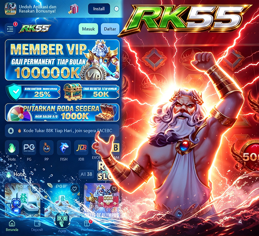 RK55 - Dowdload & Install Aplikasi Slot Asli Minimal Bet 400 Perak