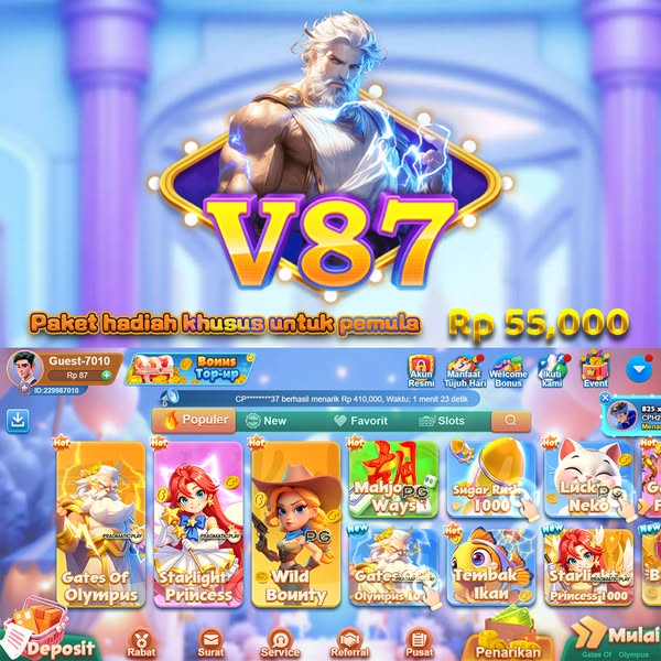 V87 - Dowdload & Install Aplikasi Slot Asli Minimal Bet 400 Perak